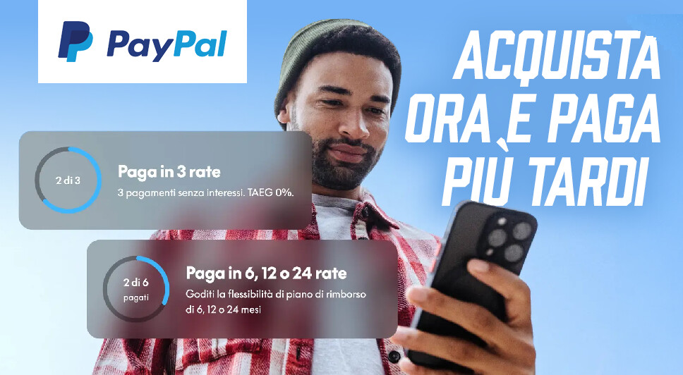 Paypal 3 rate tasso zero