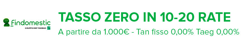 Tasso zero a partire da 1000€