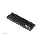 Akasa A-M2HS01-KT02 sistema di raffreddamento per computer Unità allo stato solido Dissipatore di calore/Radiatore Nero 1, 2
