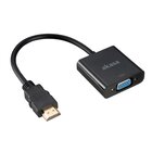 Akasa AK-CBHD15-20BK cavo e adattatore video 0,2 m VGA (D-Sub) HDMI tipo A (Standard) Nero