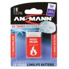 Ansmann Lithium 9V-Block speziell per rivelatore di fumo