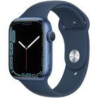 Apple Watch Series 7 GPS 45mm Cassa in Alluminio Blu con Cinturino Sport Azzurro