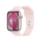 Apple Watch Series 9 GPS Cassa 45mm in Alluminio Rosa con Cinturino Sport Rosa Confetto - M/L