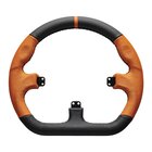 Asetek SimSports Asetek Closed D Orange Leather Rim Volante da corsa