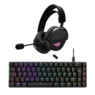 Asus Bundle ROG Falchion Ace + Pelta - Tastiera Gaming NX RED TKL 65% USB QWERTY ITA Nero + Cuffia Gaming USB tipo-C Wi-Fi Bluetooth Nero