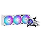 Asus ROG Strix LC III 360 ARGB dissipatore a liquido per CPU all-in-one con blocco dell'acqua ruotabile a 360°, pompa Asetek V2 di 7a generazione, ventole ARGB ROG Premium, Aura Sync, Bianco