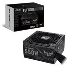 Asus TUF Gaming 550 W Alimentatore Bronze con Certificazione Military Grade, PCB Rinforzato, Ventola Axial Tech, Tecnologia 0dB, Cavi Sleevati