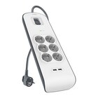 Belkin BSV604VF2M-V2 protezione da sovraccarico Grigio, Bianco 6 presa(e) AC