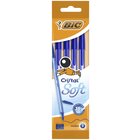 Bic Cristal Soft, Penne Blu a Sfera (Punta Media 1.2mm), Confezione da 4