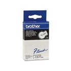 Brother GLOSS LAMINATED LABELLING TAPE - 12MM, BLACK/WHITE TC201