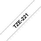 Brother TZE-221 Bianco/Nero 9 mm