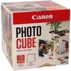 Canon Photo Cube e cornice + carta fotografica lucida Plus Glossy II PP-201 da 5"x5" (40 fogli) - Pacchetto creativo, arancione