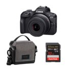 Canon EOS R100 + RF-S 18-45mm f/4.5-6.3 IS STM + SD Extreme Pro 32GB HC V30, U3, UHS I, C10 - 100MB/s lettura, 90MB/s scrittura + Skyline V2 Corredo 7 Nero
