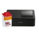 Canon Stampante fotografica portatile SELPHY CP1500 Nero + Set carta e inchiostro RP-108 (108 stampe)
