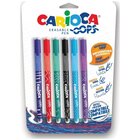 Carioca 43037 Penna in gel con cappuccio Medio Multicolore 6 pz