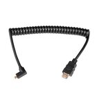 Caruba Cavo HDMI - microHDMI spiralato angolare 45cm