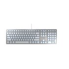 Cherry KC 6000 Slim tastiera Universale USB Inglese US Argento, Bianco