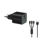 CONCEPTRONIC ALTHEA16B Caricabatterie per dispositivi mobili Universale Nero AC Ricarica rapida Interno