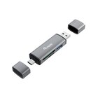 CONCEPTRONIC Equip 245460 lettore di schede USB 3.2 Gen 1 (3.1 Gen 1) Type-A/Type-C Grigio