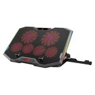 CONCEPTRONIC ERGO Cooling Pad Base di raffreddamento per laptop da gaming a 6 ventole con porta smartphone, RGB - Fino a 17"