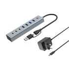 CONCEPTRONIC HUBBIES20GP hub di interfaccia USB 3.2 Gen 1 (3.1 Gen 1) Type-C 5000 Mbit/s Grigio