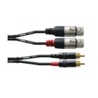 Cordial CFU 1.5 FC Cavo audio 1,5 m 2 x RCA 2 x XLR (3-pin) Nero