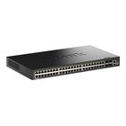 D-Link DGS-1530-52P/E switch di rete Gestito L2 Gigabit Ethernet (10/100/1000) Supporto Power over Ethernet (PoE) Nero