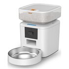 Daewoo D-QQ039-2L distributore di cibo e acqua per cani e gatti Acrilonitrile butadiene stirene (ABS), Acciaio inox Bianco Universale Alimentatore automatico per animali domestici