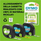 Dymo LT in Plastica Nero su Blu 12 mm x 4 m