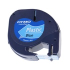 Dymo LT in Plastica Nero su Blu 12 mm x 4 m