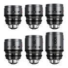 DZOFILM Set PAVO 28/32/40/55/75 t/2.1 & 100mm t/2.4 2x Anamorphic Prime Lens - Neutral Coating - PL/EF - Scala Metri