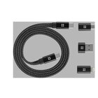 Edizard Cavo di ricarica magnetico antigroviglio da 240 W, da USB-C a USB-C, 48 V/5 A, a spirale piatta 1MT