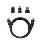 Edizard Cavo di ricarica magnetico antigroviglio da 240 W, da USB-C a USB-C, 48 V/5 A, impilato lunghezza 1.5MT