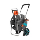 Gardena AquaRoll L Easy Carrello avvolgitubo Manuale Nero, Blu, Arancione