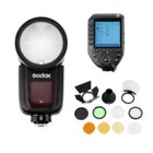 Godox V1 C TTL Canon + Trasmettitore Wireless X-ProC II TTL Canon + Kit accessori AK-R1
