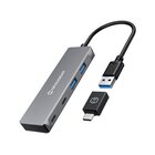 Graugear G-HUB2A2C-AC hub di interfaccia USB 3.2 Gen 1 (3.1 Gen 1) Type-A + Type-C 5000 Mbit/s Argento