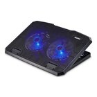 Hama Black Metal base di raffreddamento per laptop 39,6 cm (15.6") Nero