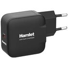 Hamlet Alimentatore da parete GaN compatto 1x USB-C Power Delivery 65Watts