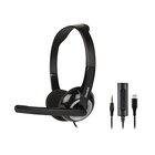 Hamlet HHEADMUS-CJ cuffia e auricolare Cablato A Padiglione Ufficio USB tipo-C Nero