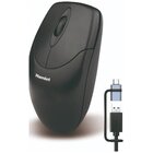 Hamlet Mouse USB 1000 DPI 2 Tasti + Scroll black Cavo 1 8mt. USB-A + USB-C adapter