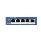 HIKVISION Digital Technology DS-3E0505P-E switch di rete Non gestito Gigabit Ethernet (10/100/1000) Supporto Power over Ethernet (PoE) Blu