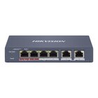 HIKVISION DS-3E1106HP-EI switch di rete Gestito Fast Ethernet (10/100) Supporto Power over Ethernet (PoE) Grigio