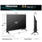 HISENSE Tv Hisense 20016104 A4 SERIES 40A49Q Black 40A49Q