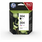 HP 304 cartuccia d'inchiostro Original Multipack 2 pezzo(i)
