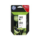 HP X4D37AE Combo 2-Pack BK/Color No. 302