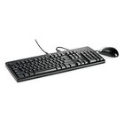 HP E USB Keyboard and Mouse, PVC Free, Intl tastiera Mouse incluso Ufficio QWERTY Nero