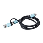 I-TEC C31USBCACBL cavo USB 1 m 3.2 Gen 1 (3.1 Gen 1) USB C Nero, Blu