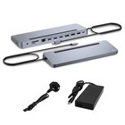 I-TEC USB-C Metal Ergonomic 3x 4K Display Docking Station with Power Delivery 100 W + Universal Charger 100 W