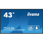 IIyama LH4365UHSB-B1 Design chiosco 108 cm (42.5") LED Wi-Fi 800 cd/m² 4K Ultra HD Nero Processore integrato Android 11 24/7