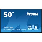 IIyama LH5065UHSB-B1AG Pannello piatto per segnaletica digitale 125,7 cm (49.5") LCD Wi-Fi 800 cd/m² 4K Ultra HD Nero Processore integrato Android 11 24/7